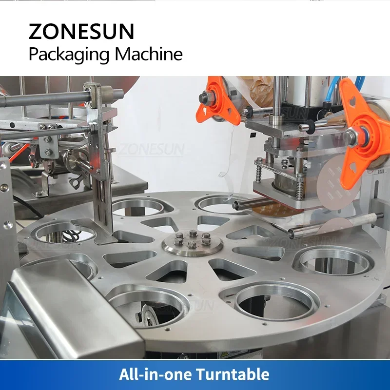 Sauce Dipping Cup - เครื่องบรรจุไอศกรีมแบบอัตโนมัติ ZONESUN รุ่น ZS-FS600 พร้อมระบบป้อนถ้วย บรรจุ