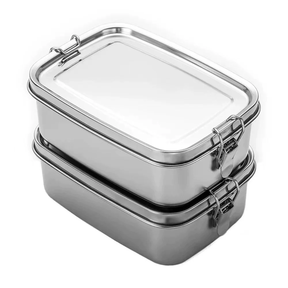 Meal Prep Box - กล่องอาหารกลางวันสแตนเลสสําหรับเด็กและผู้ใหญ่,กล่องเบนโตะป้องกันการรั่วแบบพกพา,อาหารท่องเที่ยวภาชนะเตรียมอาหารเครื่องล้างจานปลอดภัย