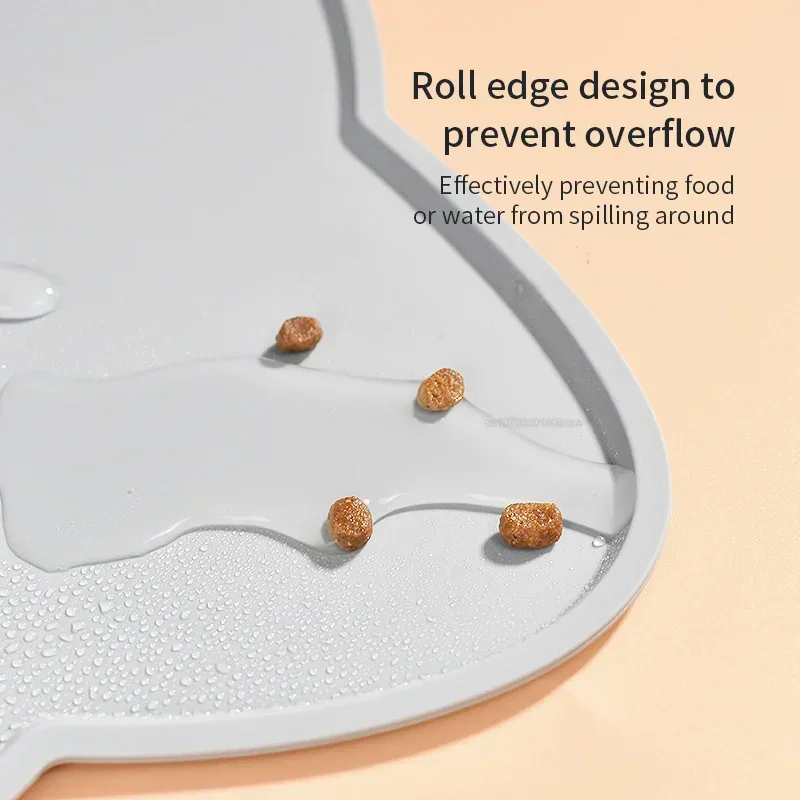 Food Prep Mat - กันน้ําสําหรับสัตว์เลี้ยงสําหรับสุนัขแมวสีทึบซิลิโคนอาหารสัตว์เลี้ยง Feeding Pad ชามสัตว์เลี้ยงดื่มแบบพกพาสุนัข Feeding Mat