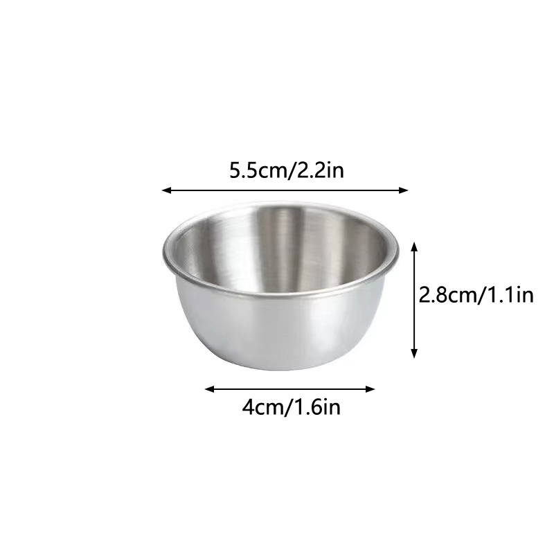 Sauce Dipping Cup - △ ถ้วยซอสสแตนเลส 304 ขนาดเล็ก สำหรับใส่เครื่องปรุงรส ซอสมะเขือเทศ