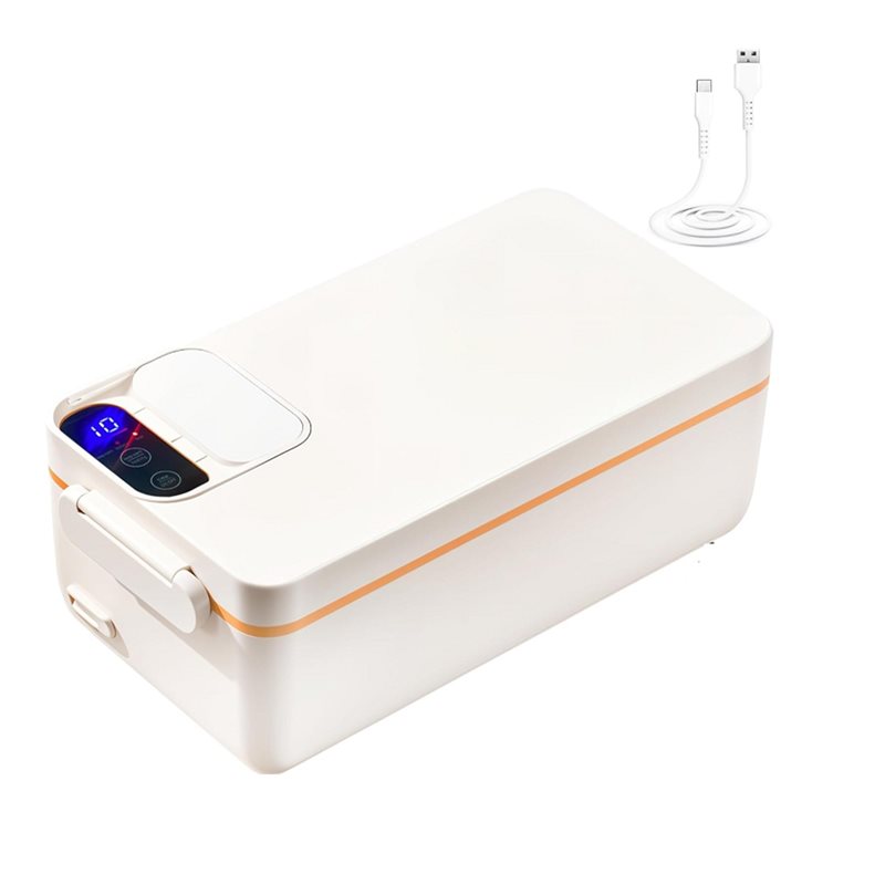 Meal Prep Box - 【ขายเร็ว】กล่องอาหารกลางวันไฟฟ้าไร้สายแบบชาร์จได้ เครื่องทำความร้อนแบบพกพาพร้อมตัวตั้งเวลา สำหรับรักษาความร้อนของอาหาร-สำหรับผู้ช
