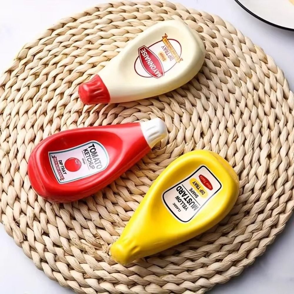 Sauce Dipping Cup - ใหม่มะเขือเทศรูปซอสแผ่นมินิหลายสีเครื่องปรุงรสจานเซรามิคซอสชามจุ่มสลัด