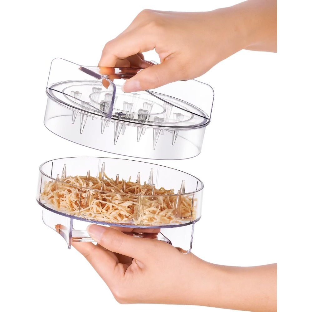 Meal Prep Quick And Easy - เครื่องมือฉีกเนื้อไก่แบบกันลื่น ดีไซน์โปร่งใส มองเห็นได้ชัดเจน ฉีกเนื้อได้อย่างรวดเร็วและง่ายดาย สำหรับเนื้ออกไก่ เนื้อวัว