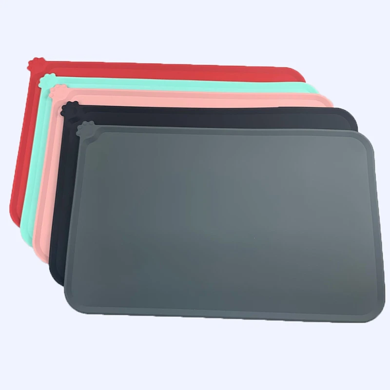 Food Prep Mat - เสื่อซิลิโคนอาหารสัตว์กันน้ำเสื่อรองอาหารสุนัขแมวสีทึบแผ่นรองชามให้อาหารสุนัขสำหรับสัตว์เลี้ยงแผ่นรองให้อาหารสุนัขซักง่าย