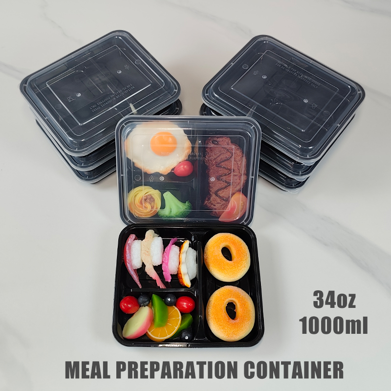 Meal Preparation - กล่องเตรียมอาหาร 3 ช่อง ขนาด 34 ออนซ์/1000