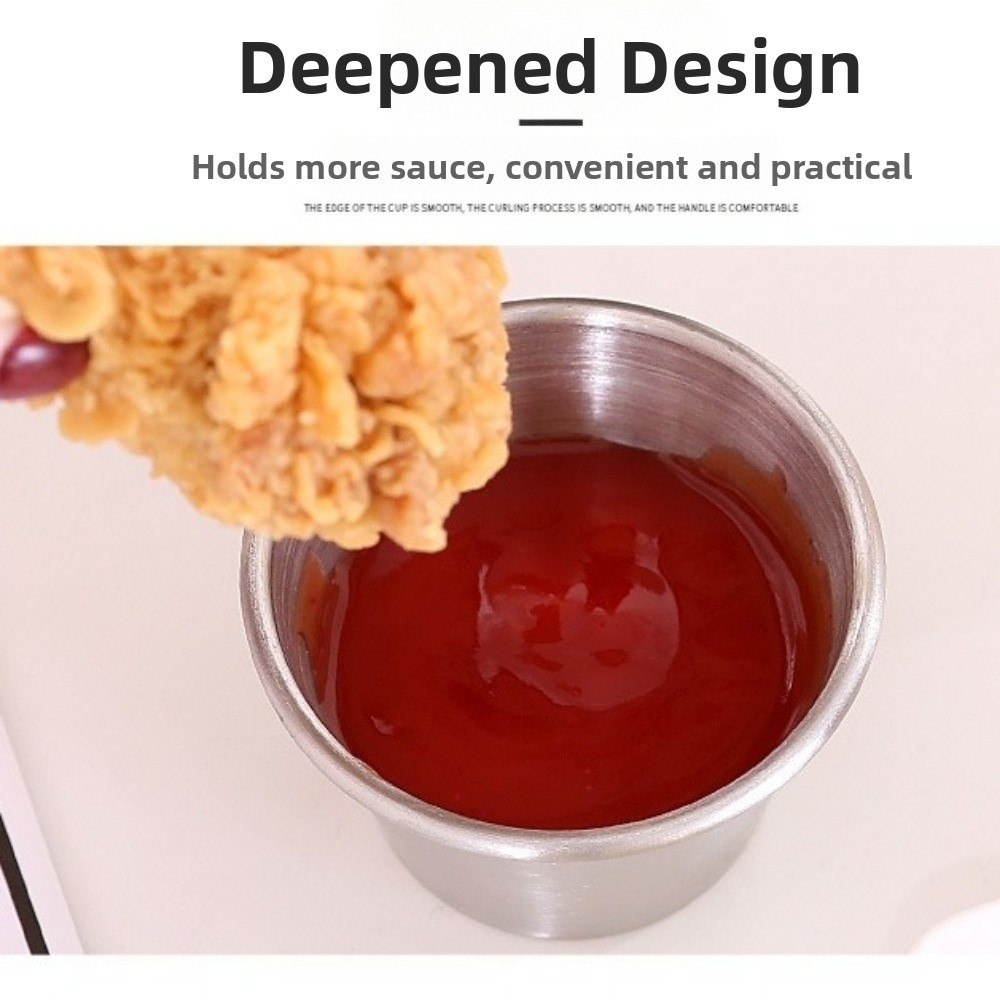 12 ชิ้น/เซ็ตถ้วยซอสสแตนเลสขนาด - Sauce Dipping Cup บทวิจารณ์และราคา