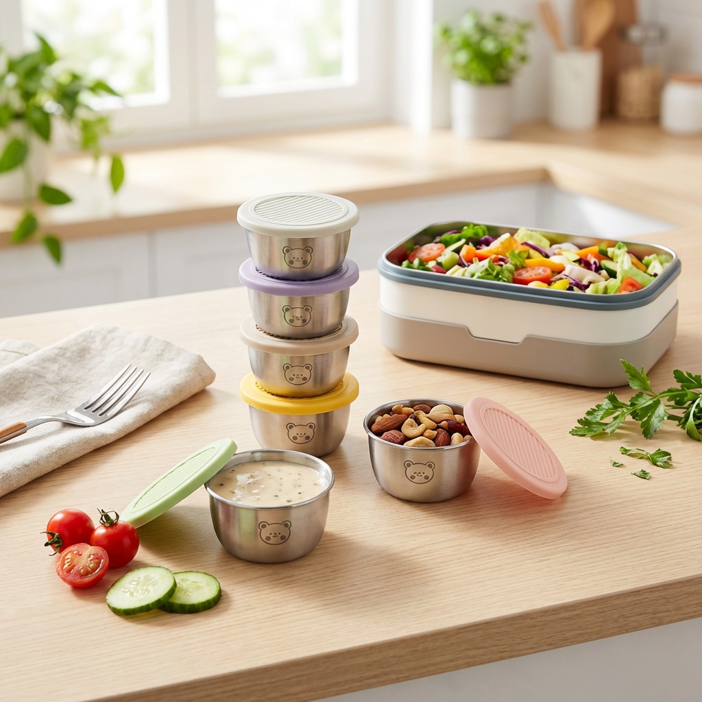 1/6 ชิ้น 304 ภาชนะใส่ซอสสแตนเล - Sauce Dipping Cup บทวิจารณ์และราคา