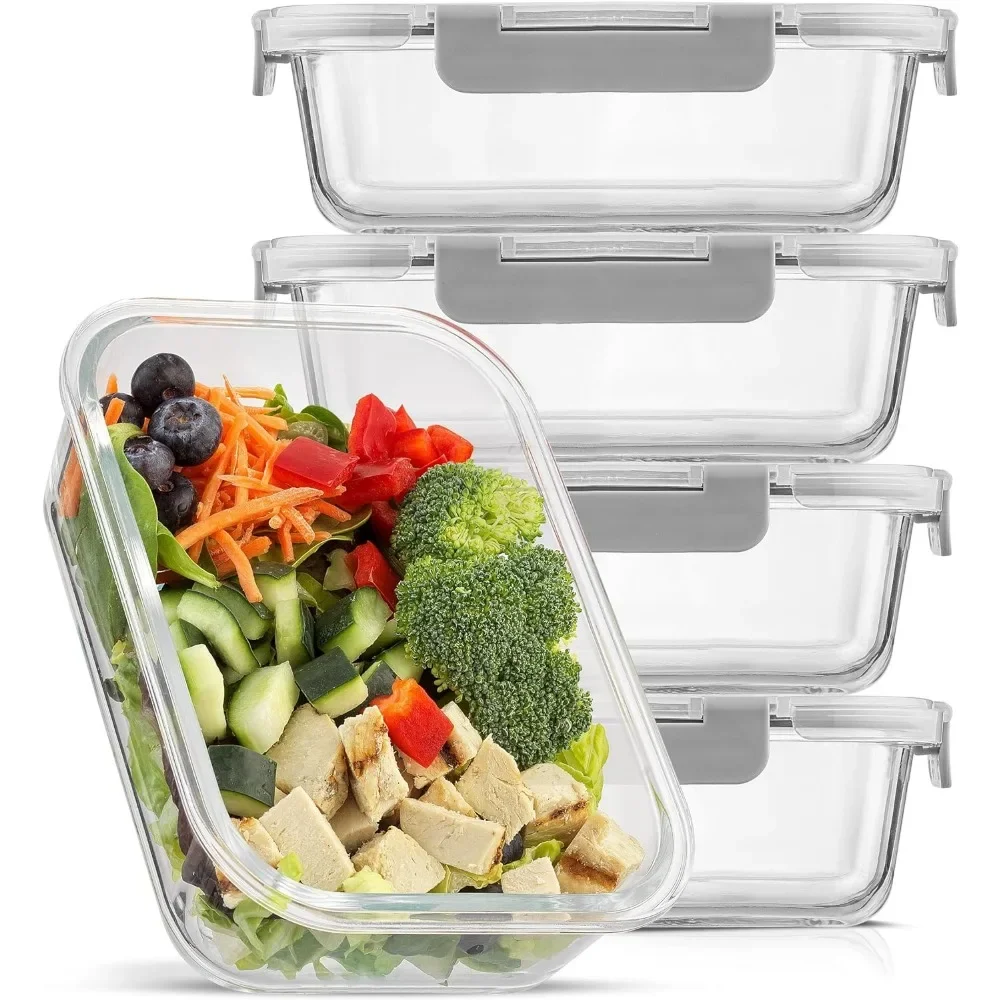y ภาชนะเก็บอาหารแบบแก้วพร้อมฝา - Meal Prep Glass บทวิจารณ์และราคา