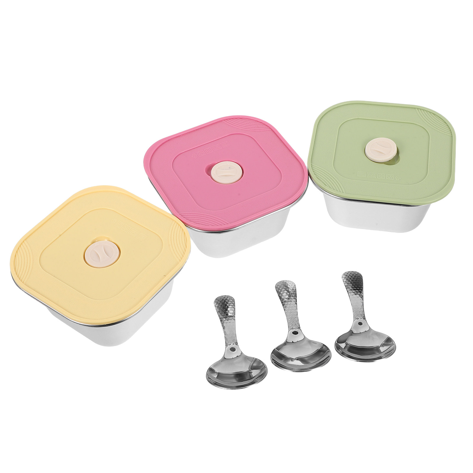 กล่องใส่อาหารสแตนเลส 3 ชิ้น ฝา - Meal Prep Box บทวิจารณ์และราคา