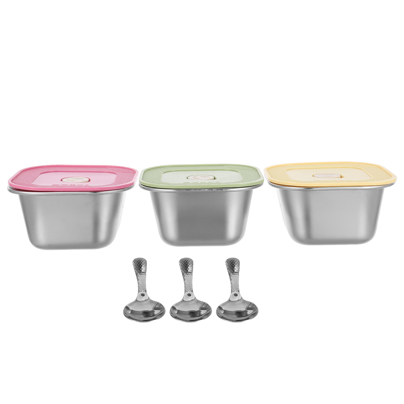 กล่องใส่อาหารสแตนเลส 3 ชิ้น ฝา - Meal Prep Box บทวิจารณ์และราคา