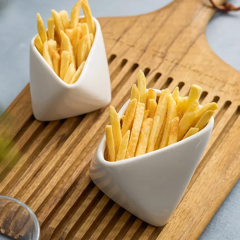 สามมิติพับมันฝรั่งทอดถ้วยชามทํ - Sauce Dipping Cup บทวิจารณ์และราคา