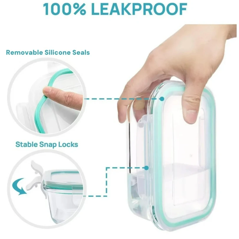กล่องอาหารกลางวันแก้วสำหรับเก็ - Meal Prep Glass บทวิจารณ์และราคา