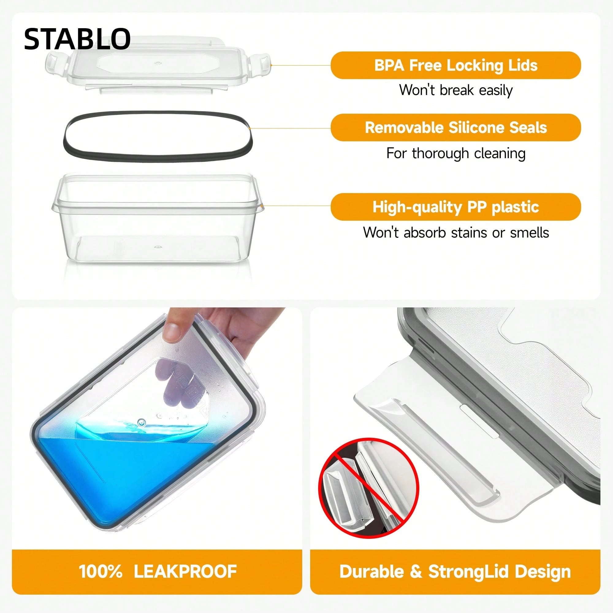 กล่องเก็บอาหารพลาสติกปิดผนึก 1 - Meal Prep Glass บทวิจารณ์และราคา