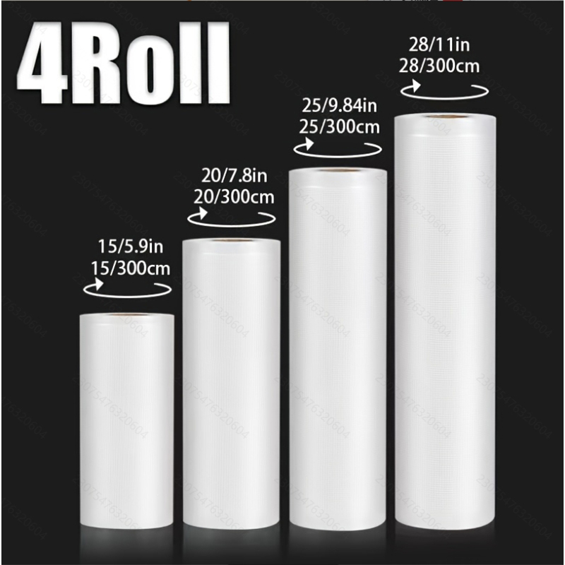 ถุงซีลสูญญากาศ 4 ชิ้น: 4 ม้วน  - Meal Prep Xl บทวิจารณ์และราคา