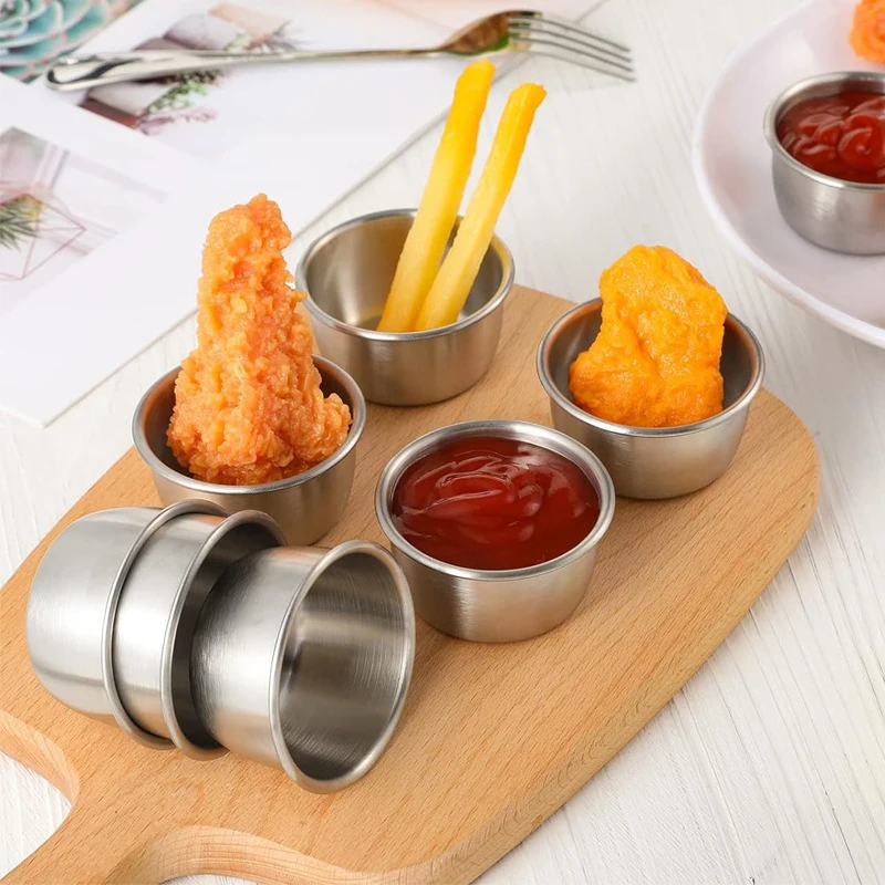ชามจิ้มซอส 304 ถ้วยสแตนเลสรอบจ - Sauce Dipping Cup บทวิจารณ์และราคา