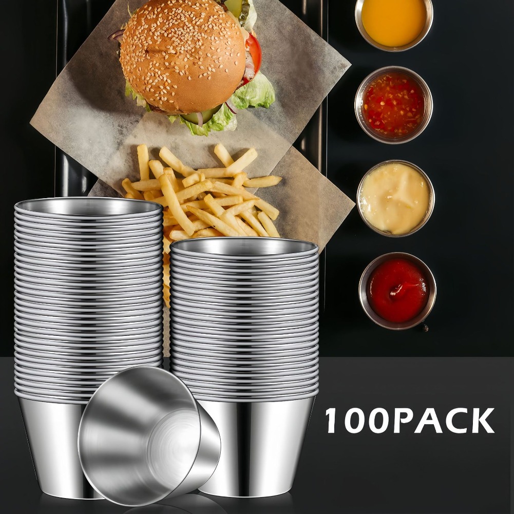 ถ้วยซอสสแตนเลสขนาดเล็กแบบใช้ซ้ - Sauce Dipping Cup บทวิจารณ์และราคา