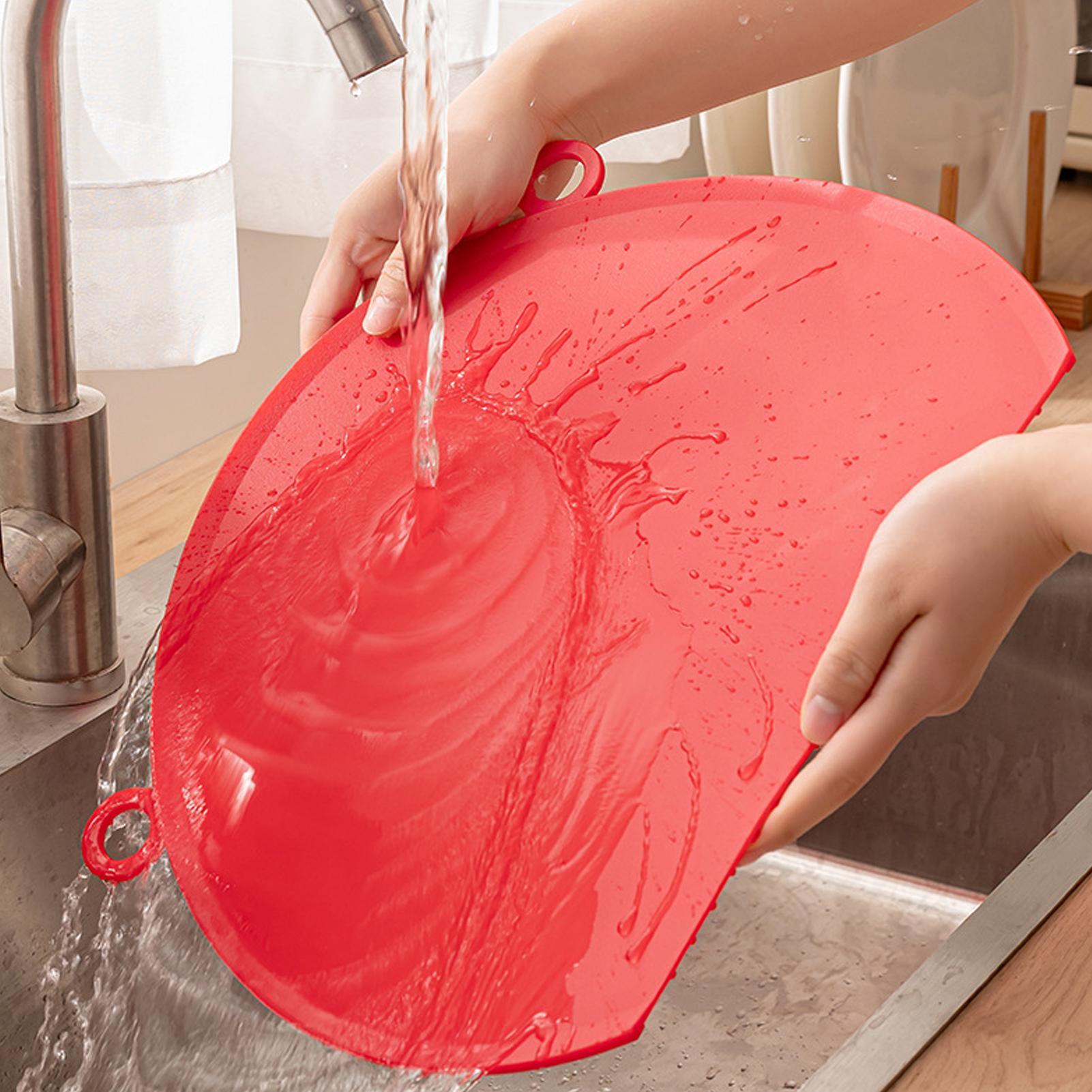 เขียงพร้อมที่ระบายน้ำ แผ่นซิลิ - Food Prep Mat บทวิจารณ์และราคา
