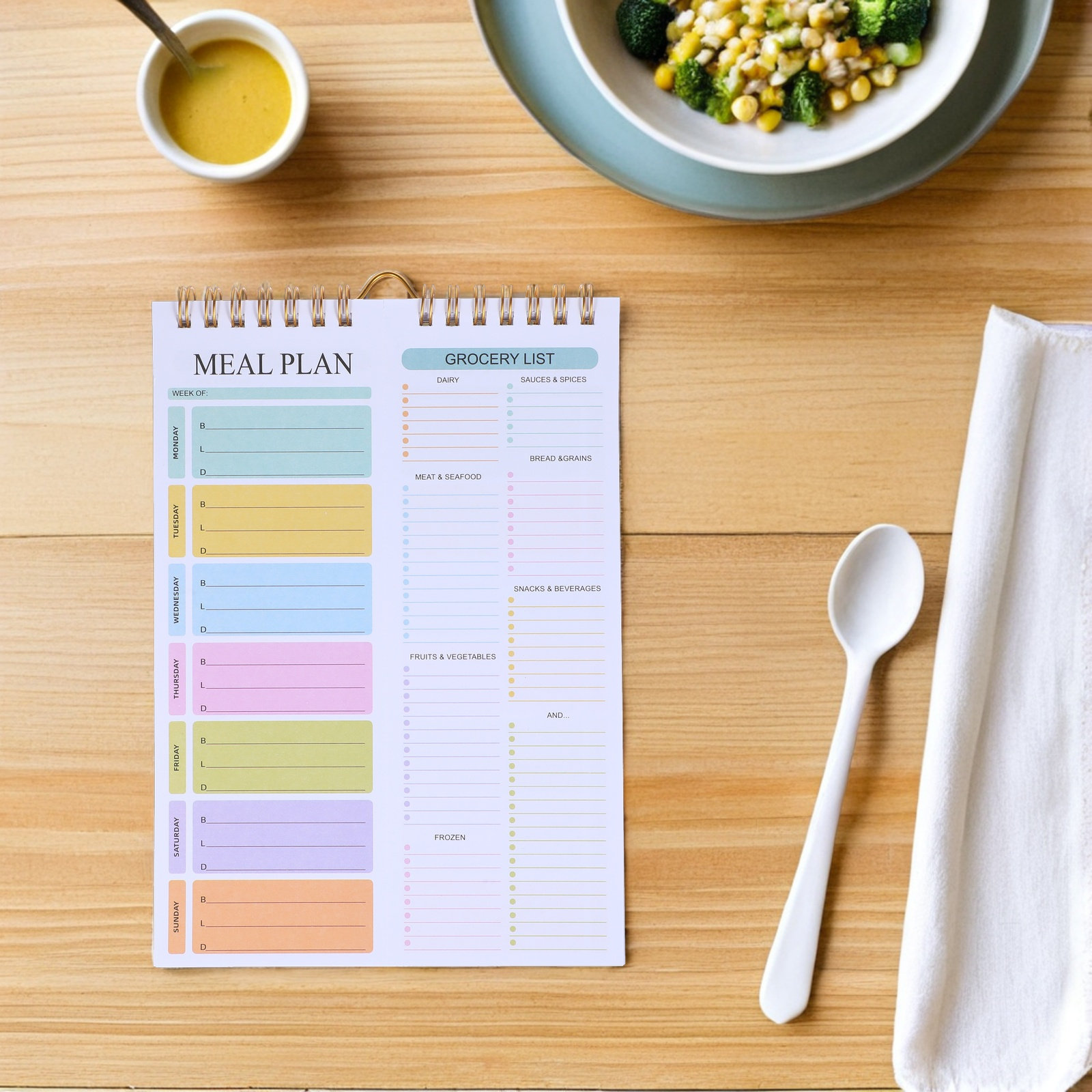 สมุดวางแผนเมนูรายสัปดาห์ A5 แบ - Meal Prep Grocery List บทวิจารณ์และราคา