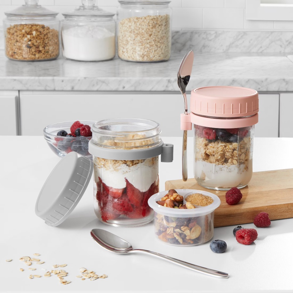 ขวดใส่อาหารและภาชนะใส่พาร์เฟต์ - Meal Prep Glass บทวิจารณ์และราคา