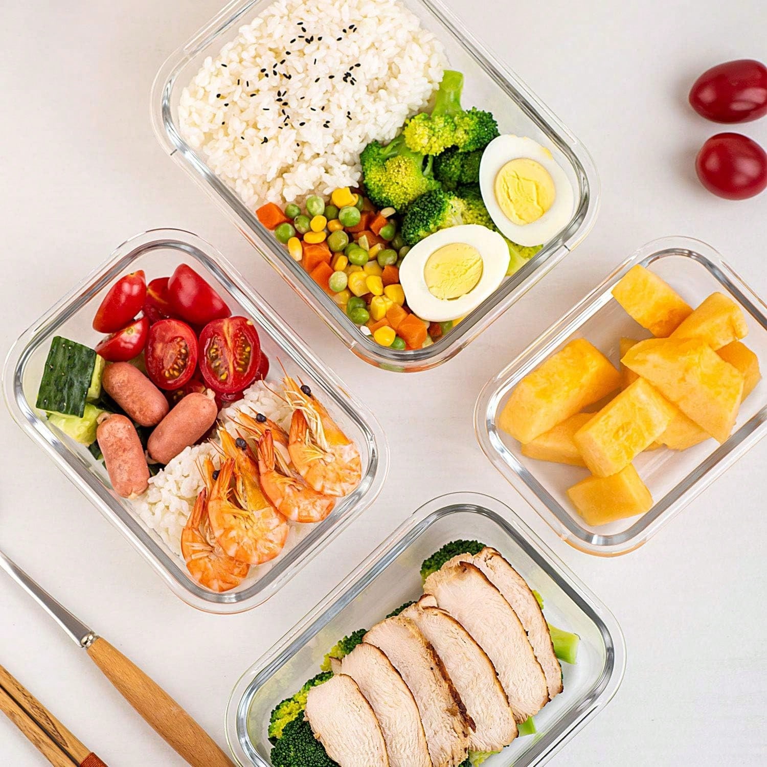 ชุดกล่องแก้วสำหรับเตรียมอาหาร  - Meal Prep Box บทวิจารณ์และราคา