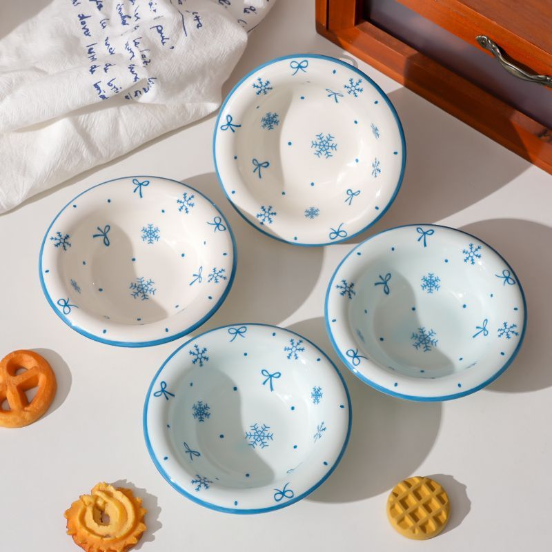 ชุดจานเซรามิกลายเกล็ดหิมะ 4 ชิ - Sauce Dipping Cup บทวิจารณ์และราคา