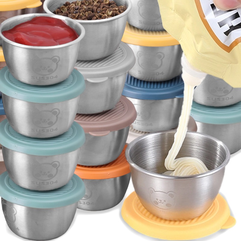 ถ้วยซอสสแตนเลสกันรั่ว 50 มล. 1 - Sauce Dipping Cup บทวิจารณ์และราคา