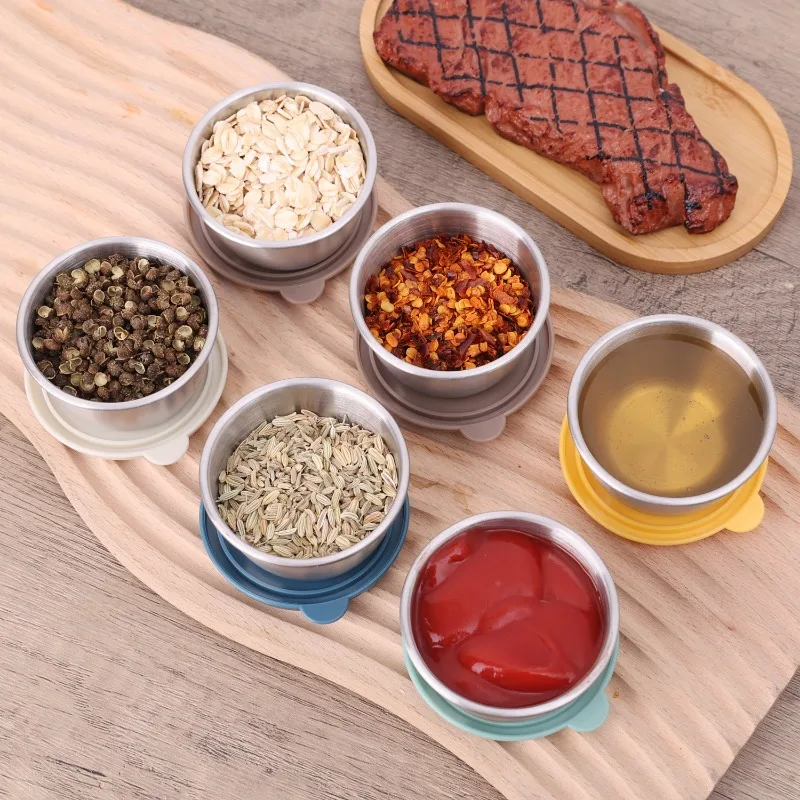 ถ้วยซอสสแตนเลสกันรั่ว 50 มล. 1 - Sauce Dipping Cup บทวิจารณ์และราคา