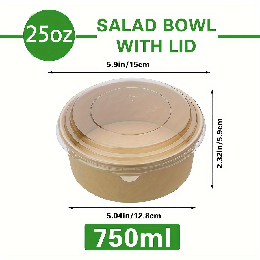 ชามกระดาษขนาด 25 ออนซ์/750 มล. - Meal Prep Box บทวิจารณ์และราคา